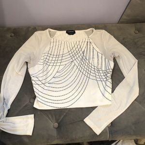 Bebe Mesh Crop Top Size Small